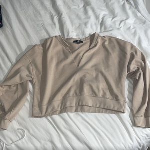 Cropped sweater shirt